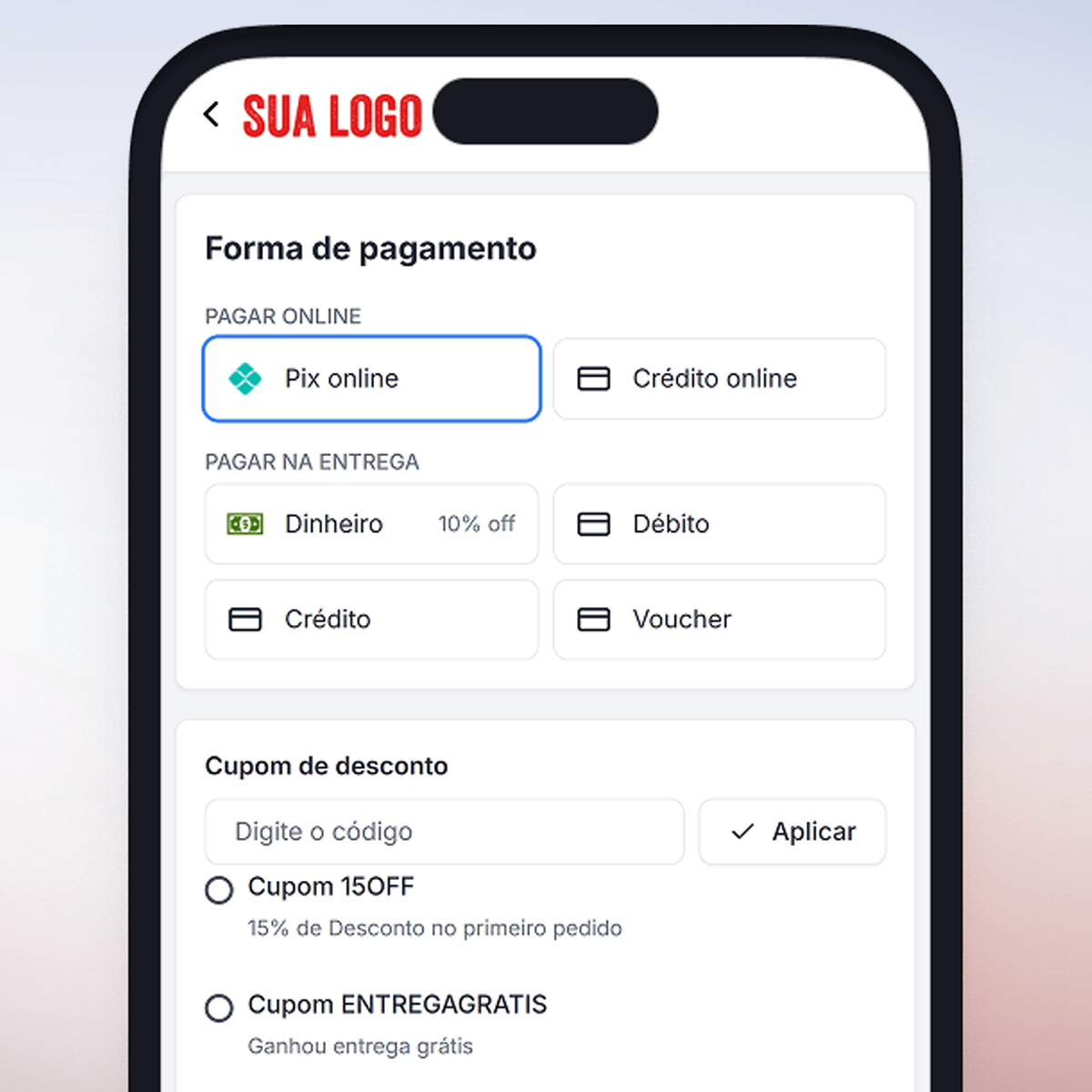 Pagamento online (pix ou cartão)
